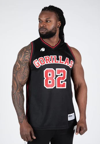 San Mateo Jersey Tank Top - Schwarz/Rot